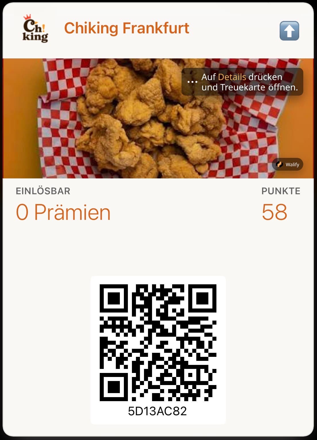 Chiking Frankfurt Apple Wallet card