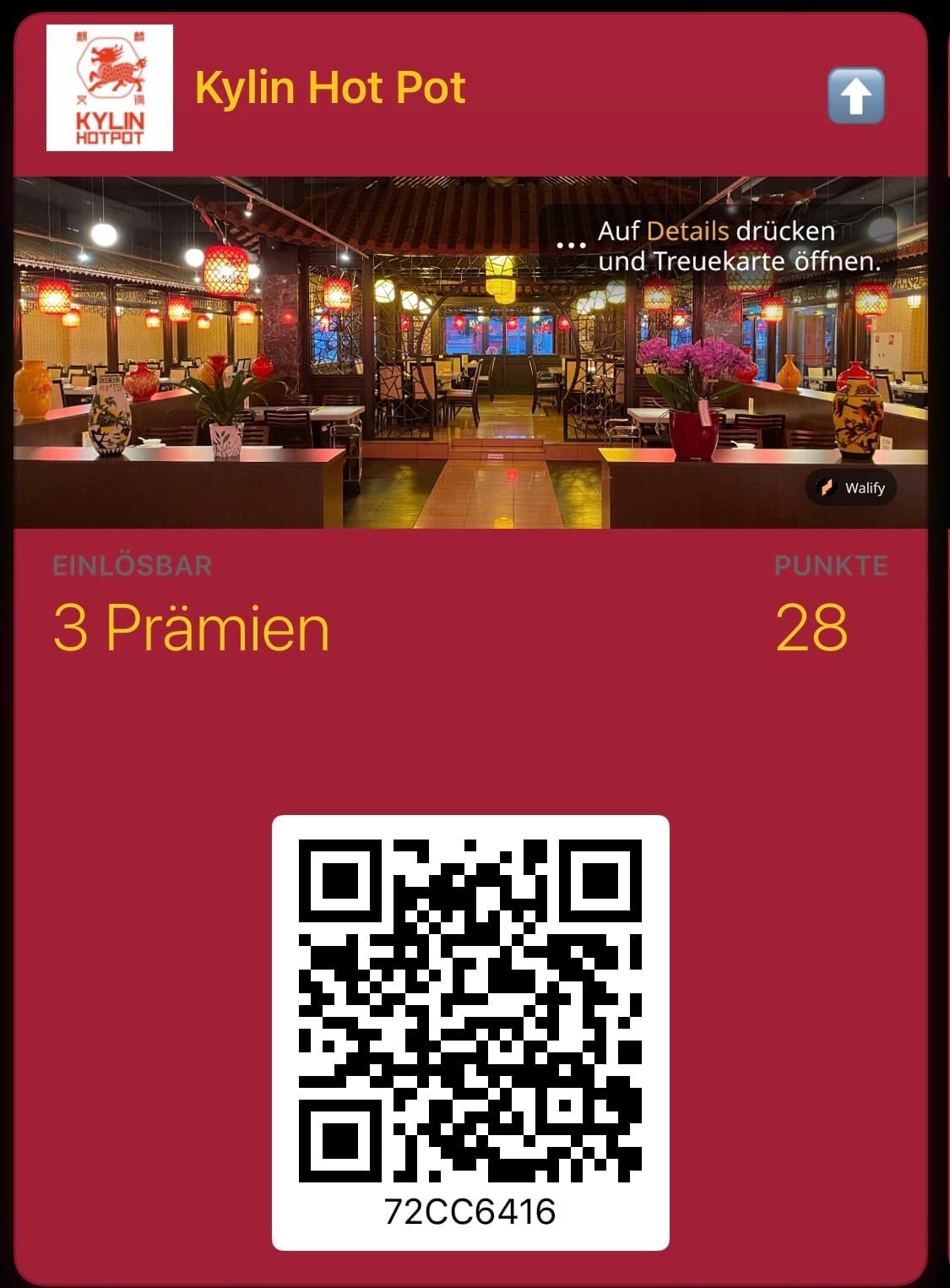 Kylin Hot Pot Apple Wallet card